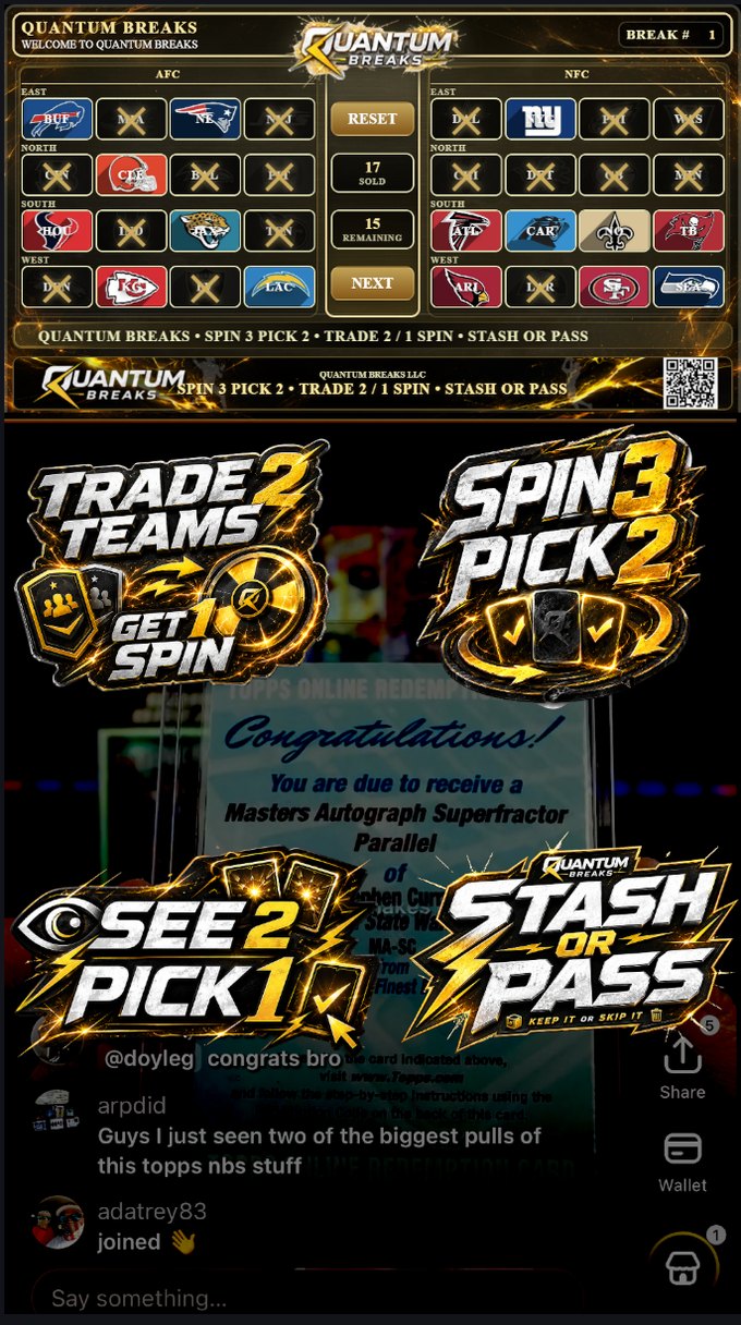 TSU overlay, live break board
